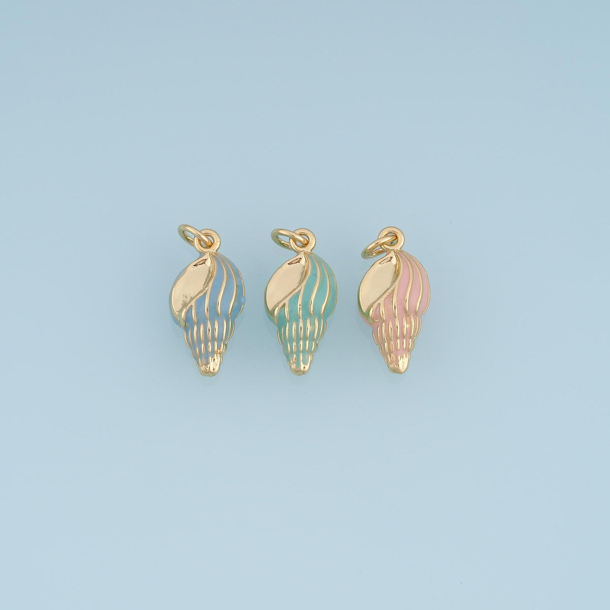 18K Gold Filled Enamel Charm Pendant for Jewelry Making