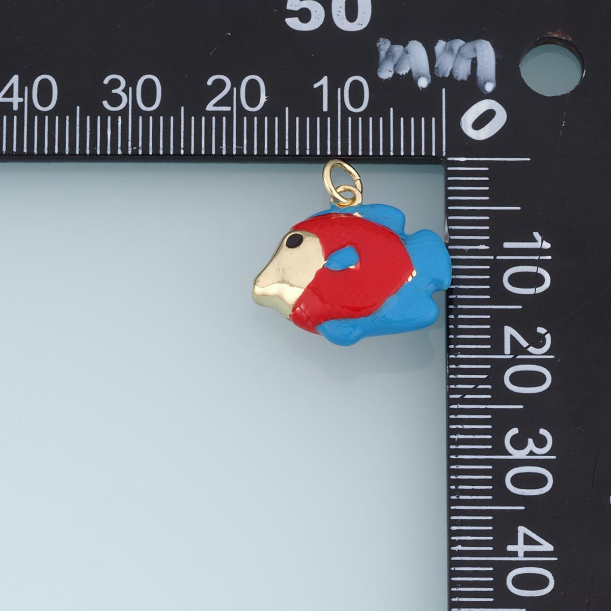 18K Gold Filled Enamel Fish Charm Pendant for Jewelry Making