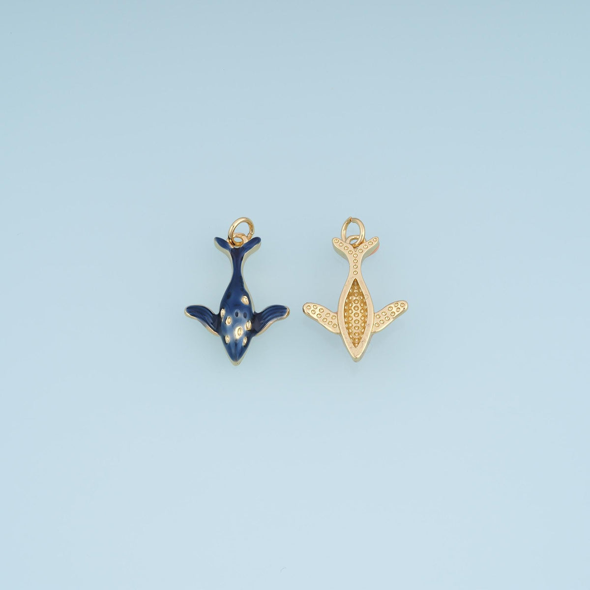 18K Gold Filled Enamel Charm Pendant for Jewelry Making
