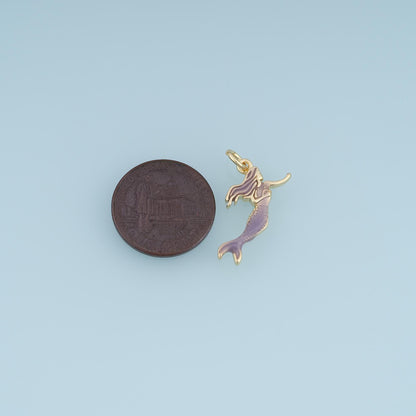 18K Gold Filled Enamel Charm Pendant for Jewelry Making