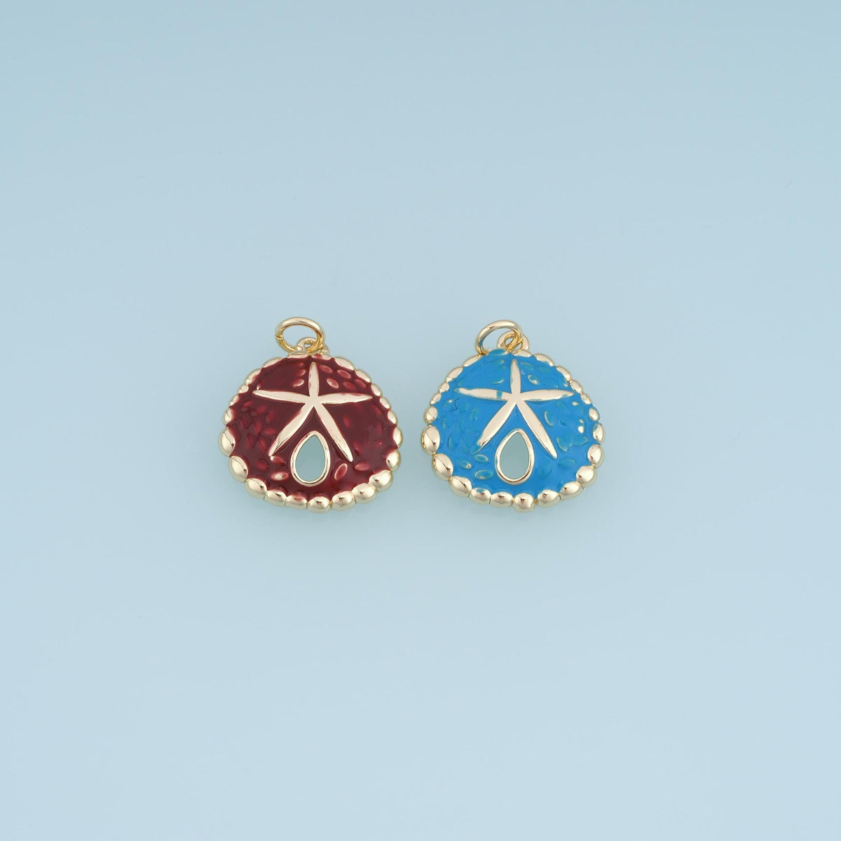 18K Gold Filled Enamel Star Charm Pendant for Jewelry Making