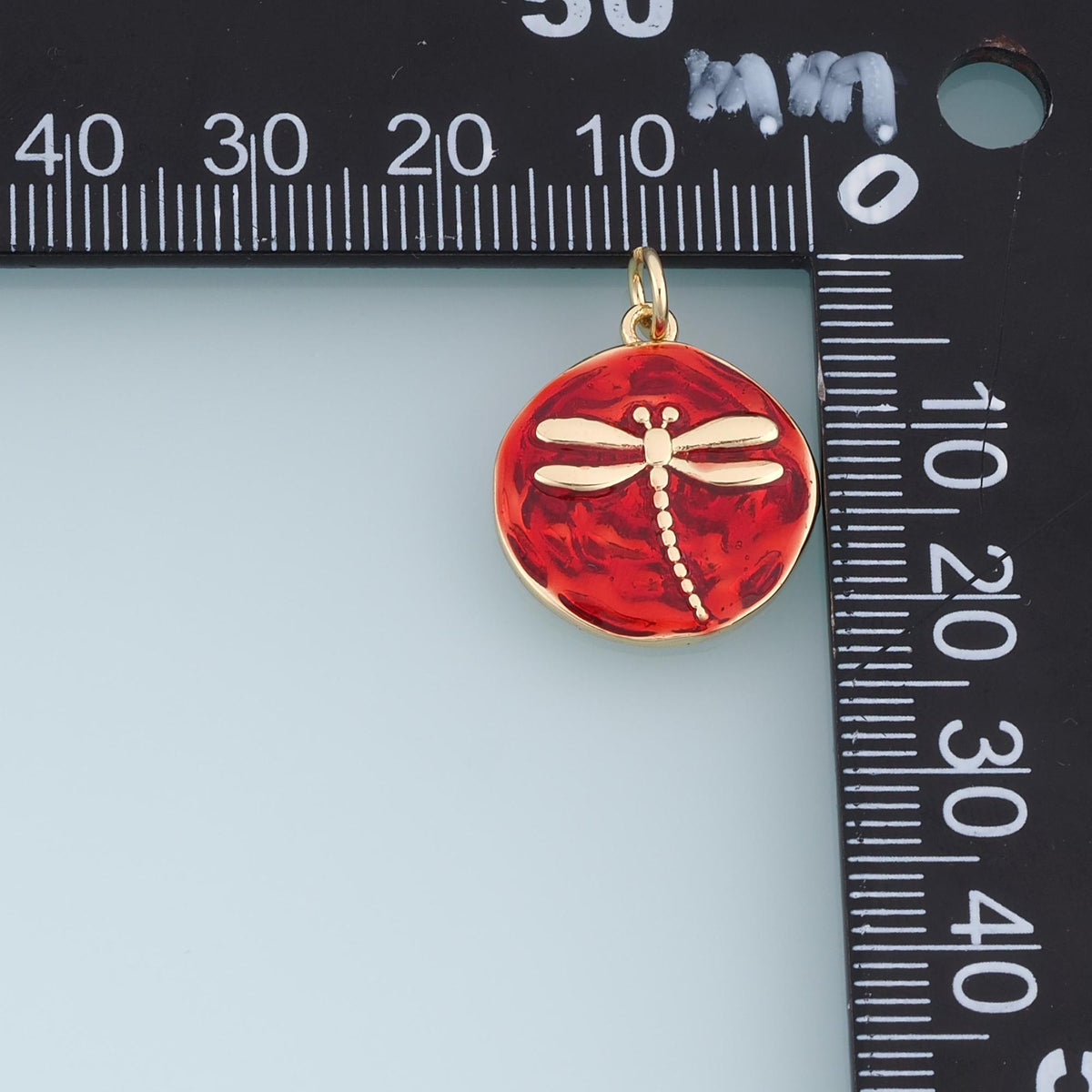 18K Gold Filled Enamel Charm Pendant for Jewelry Making