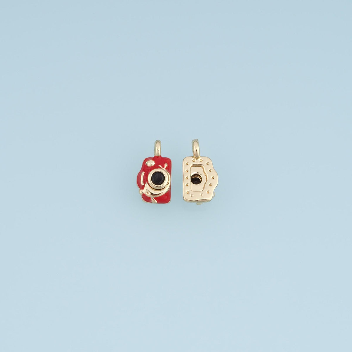 18K Gold Filled Enamel Charm Pendant for Jewelry Making