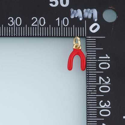 18K Gold Filled Enamel Charm Pendant for Jewelry Making
