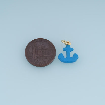 18K Gold Filled Enamel Charm Pendant for Jewelry Making