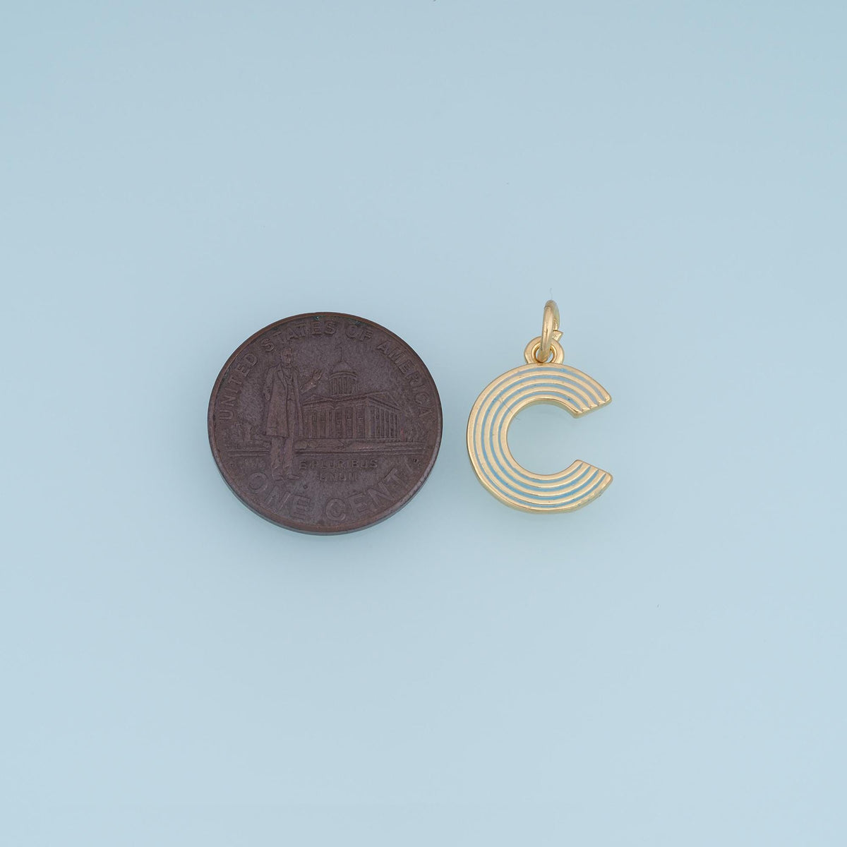 18K Gold Filled Enamel Letter Charm Pendant for Jewelry Making