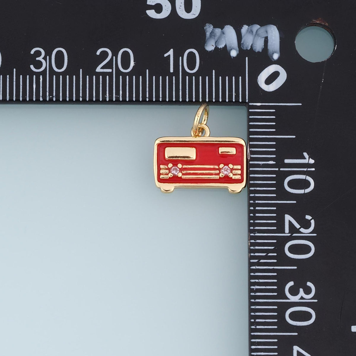 18K Gold Filled Enamel Charm Pendant for Jewelry Making