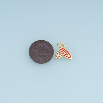 Gold Enamel Geometry Pendant,18K Gold Filled Minimalist Charm Bracelet Necklace for DIY Jewelry Making Supply