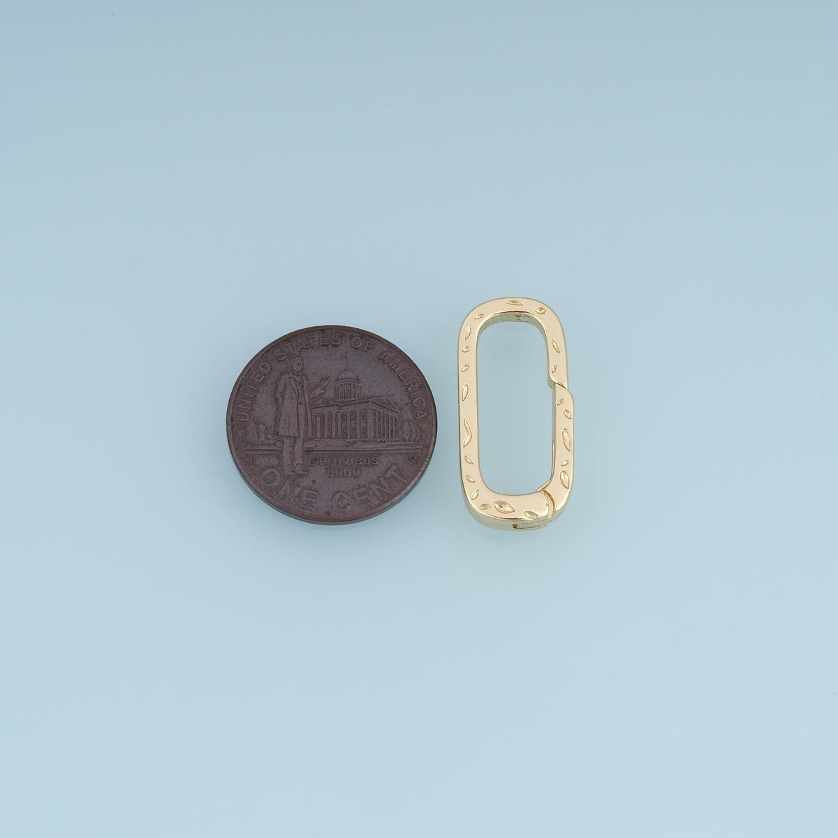 18K Gold Filled Oval Clasp for Jewelry Making