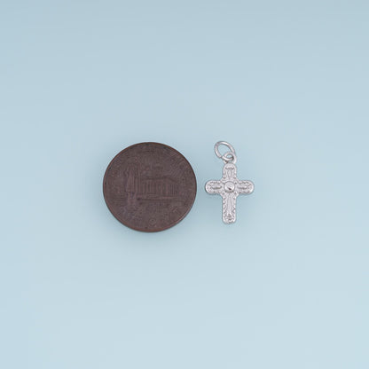 18K Gold Filled Cross Charm Pendant for Jewelry Making
