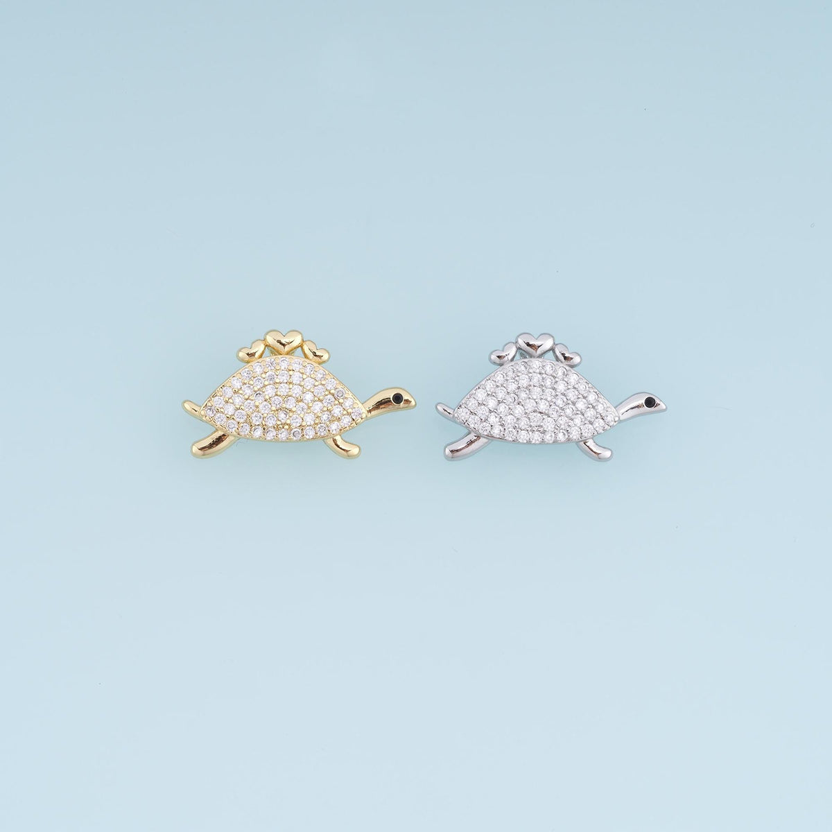 18K Gold Filled Cubic Zirconia Charm Pendant for Jewelry Making