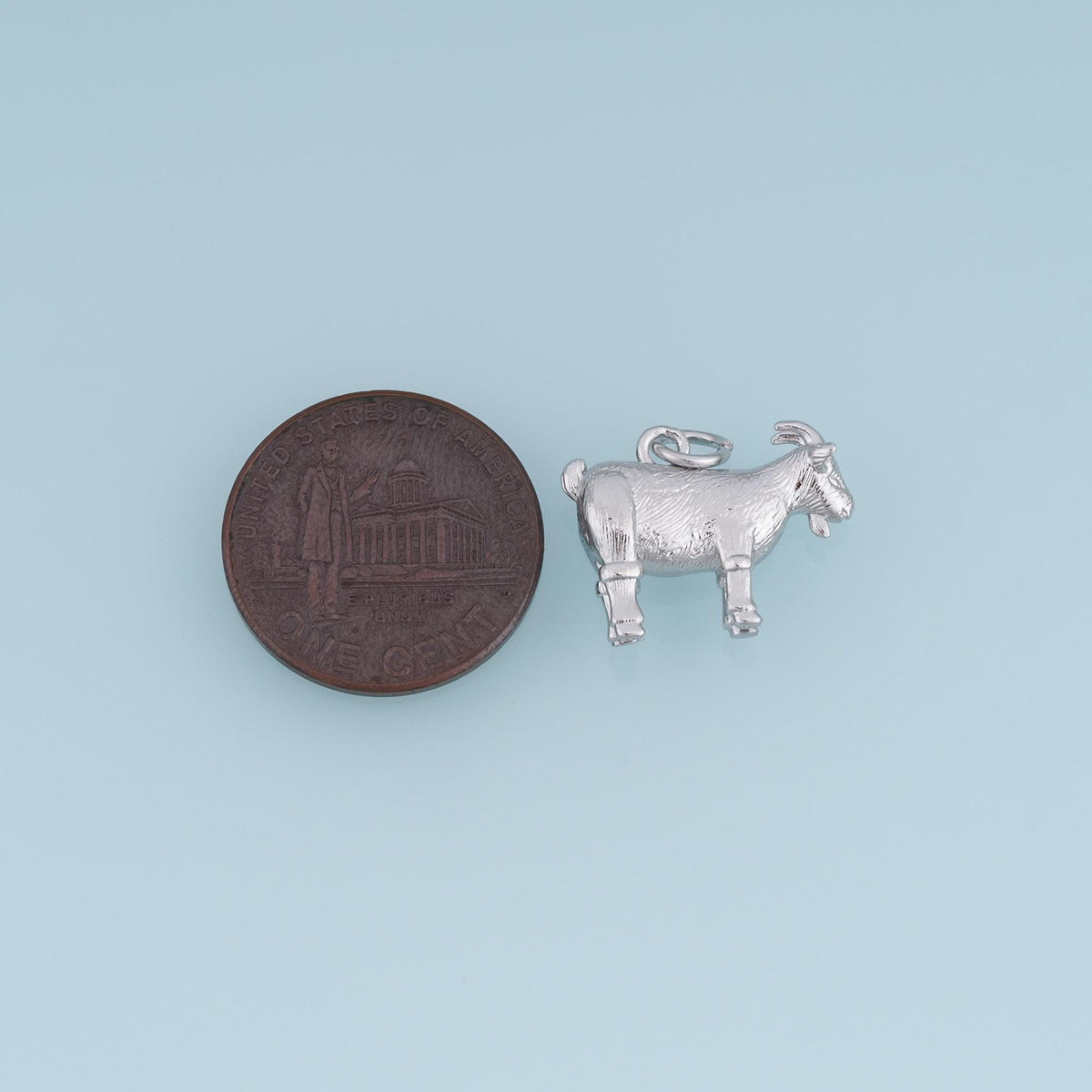 18K Gold Filled Goat Charm,Textured Goat Pendant,Farm Animal Charm,Gold Goat Jewelry,DIY Necklace Bracelet Jewelry Supply