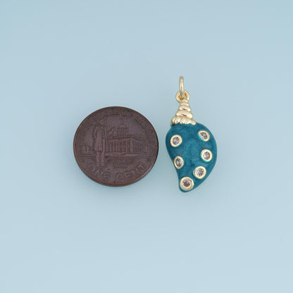 18K Gold Filled Pearl Shell Charm Pendant for Jewelry Making