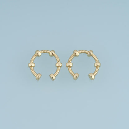 18K Gold Filled Round Connector 13.5 mm, 12.5 mm for Jewelry Making