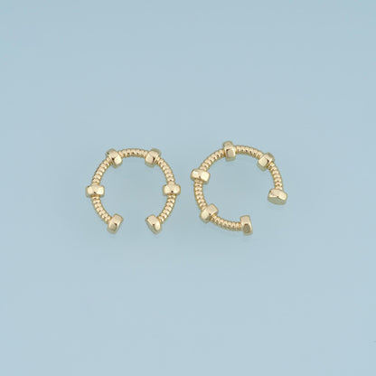 18K Gold Filled Round Connector 13.5 mm, 12.5 mm for Jewelry Making