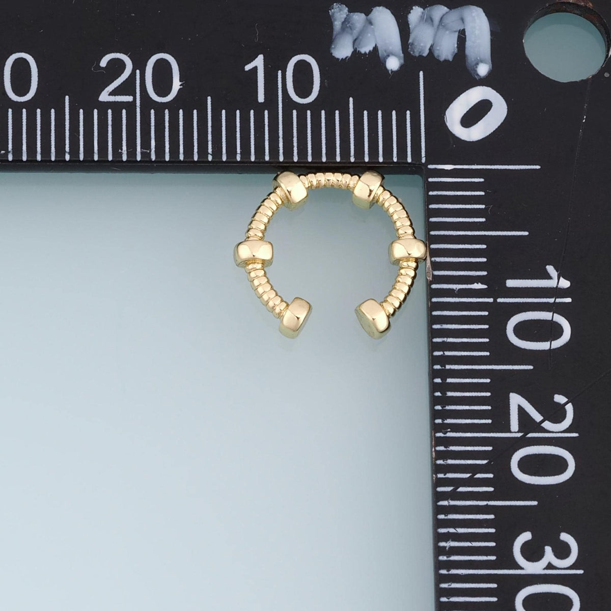 18K Gold Filled Round Connector 13.5 mm, 12.5 mm for Jewelry Making