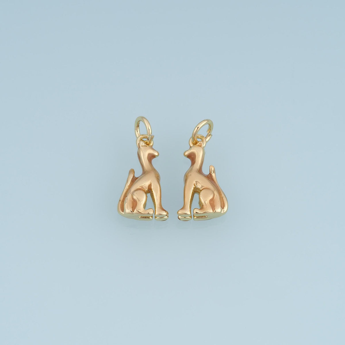 18K Gold Filled Enamel Dog Charm Pendant for Jewelry Making