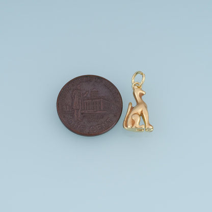 18K Gold Filled Enamel Dog Charm Pendant for Jewelry Making