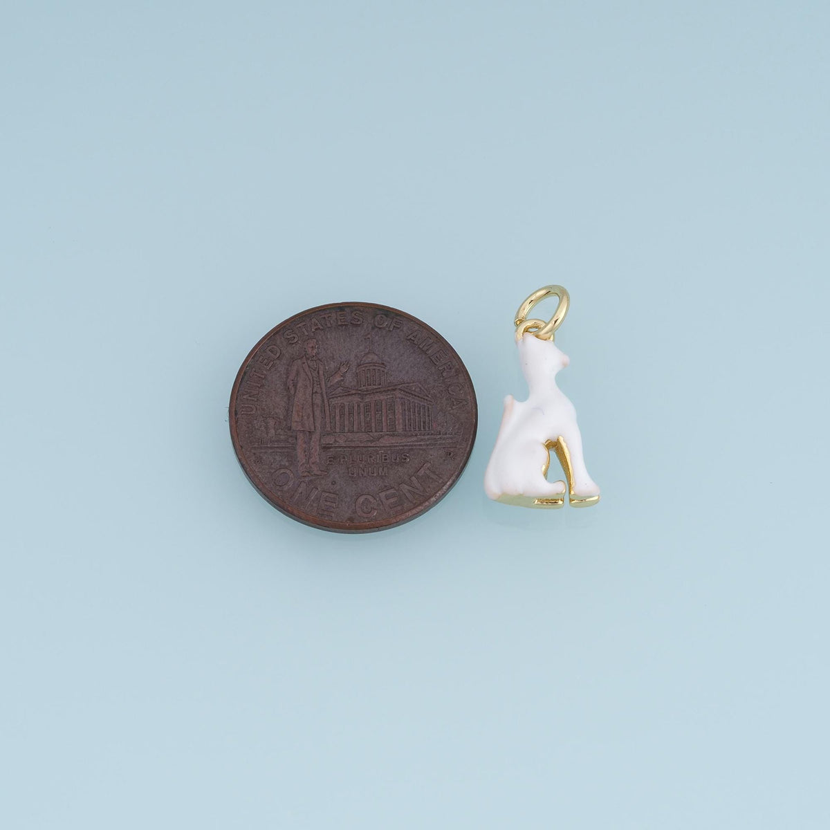 18K Gold Filled Enamel Dog Charm Pendant for Jewelry Making