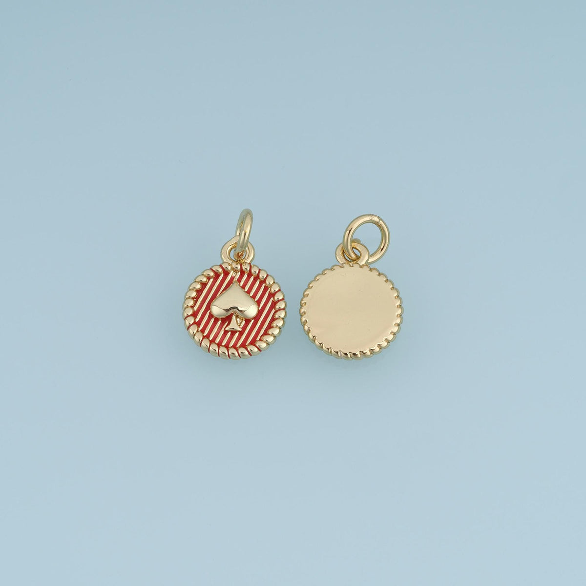 18K Gold Filled Enamel Charm Pendant for Jewelry Making