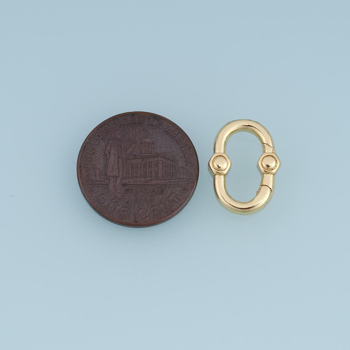 18K Gold Filled Oval Clasp 11 mm, 10.5 mm for Jewelry Making