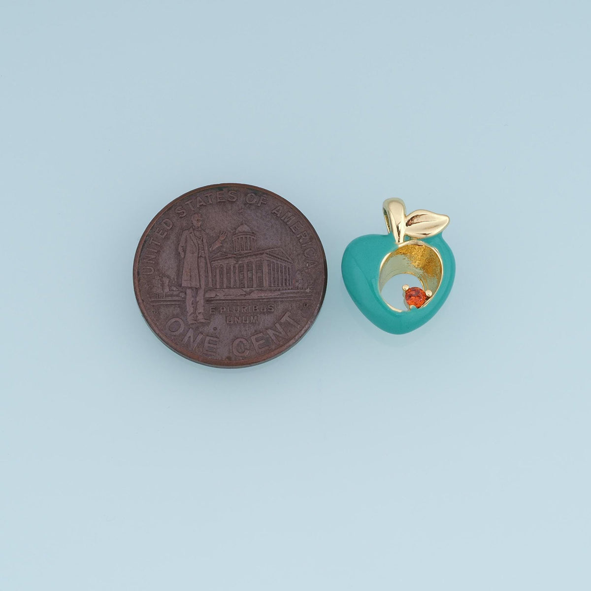 18K Gold Filled Enamel Charm Pendant for Jewelry Making