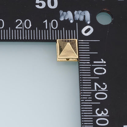 18K Gold Filled Square Spacer Beads 8 mm, 2 mm for Jewelry Making