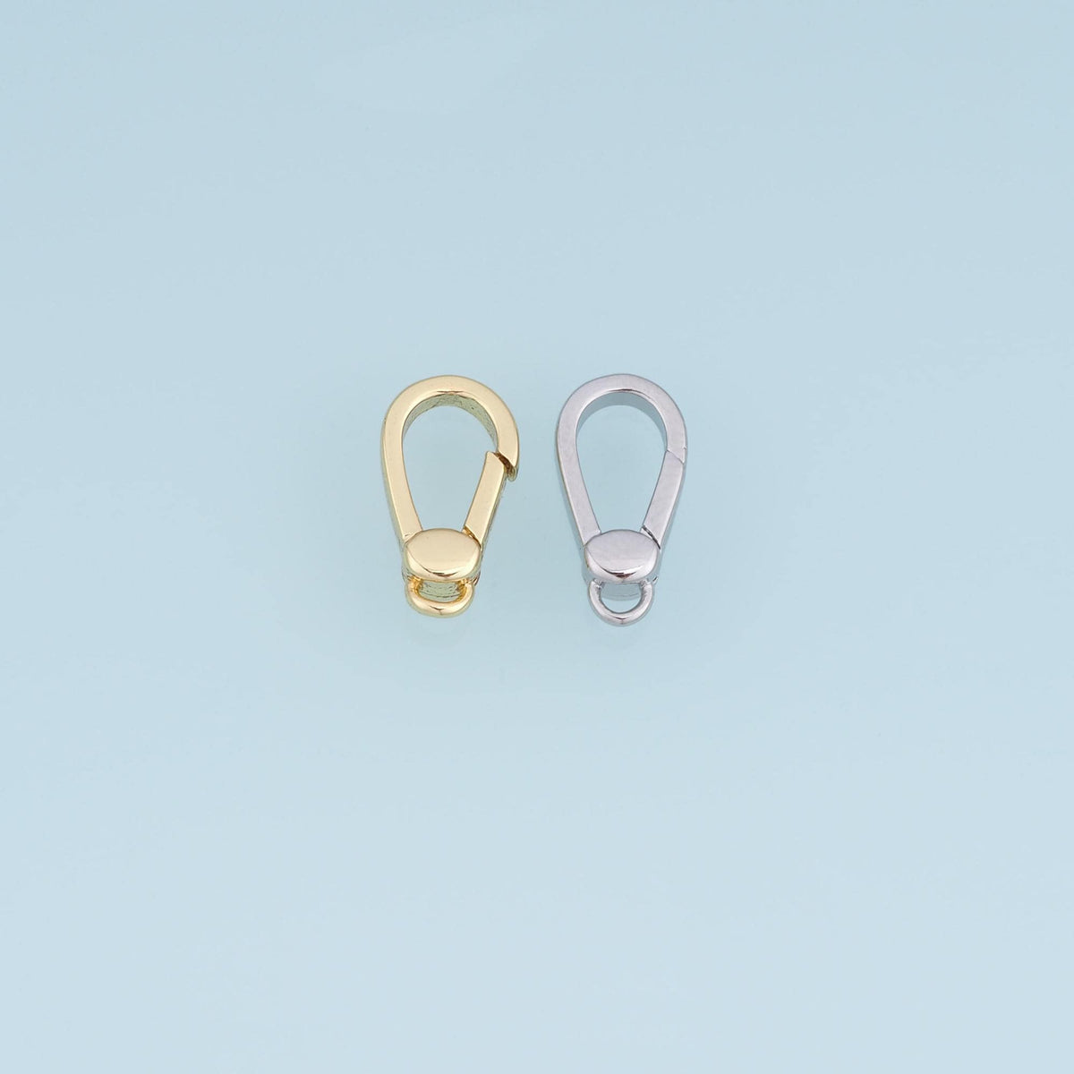 18K Gold Filled Oval Clasp 13.5 mm, 6.5 mm for Jewelry Making