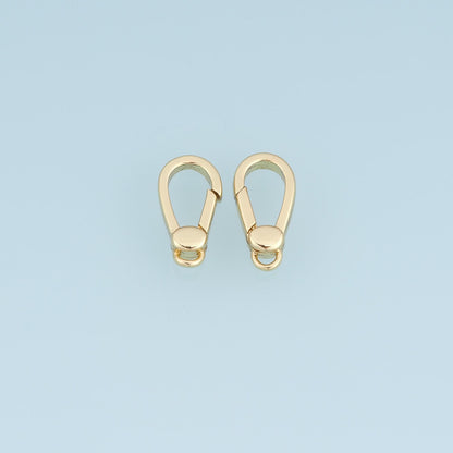 18K Gold Filled Oval Clasp 13.5 mm, 6.5 mm for Jewelry Making
