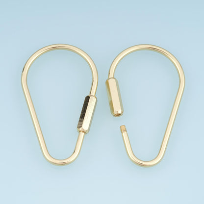 18K Gold Filled Teardrop Clasp for Jewelry Making