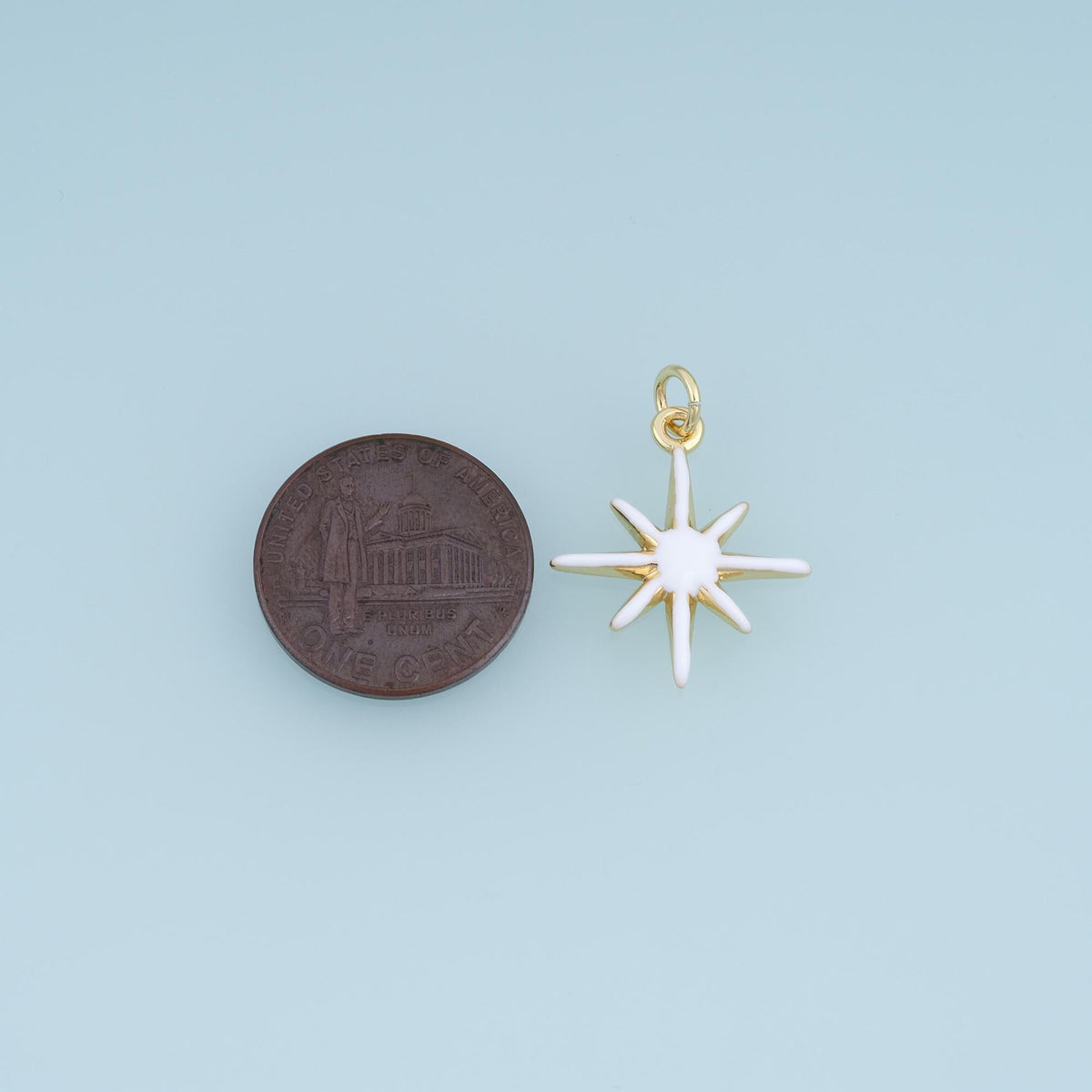 18K Gold Filled Enamel Charm Pendant for Jewelry Making