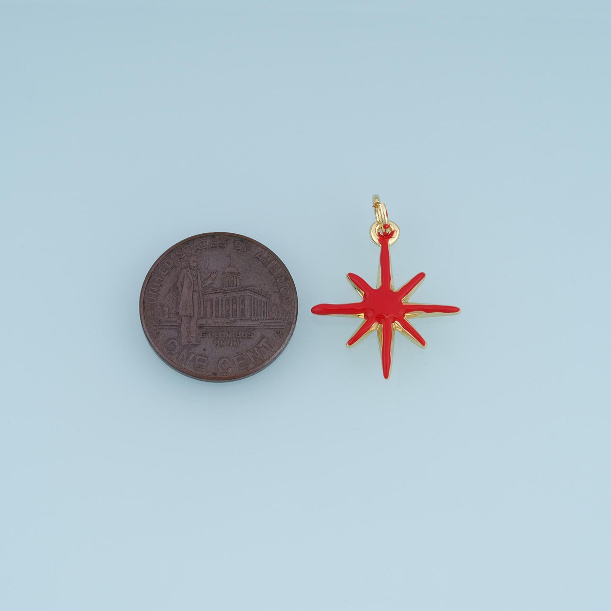 18K Gold Filled Enamel Charm Pendant for Jewelry Making