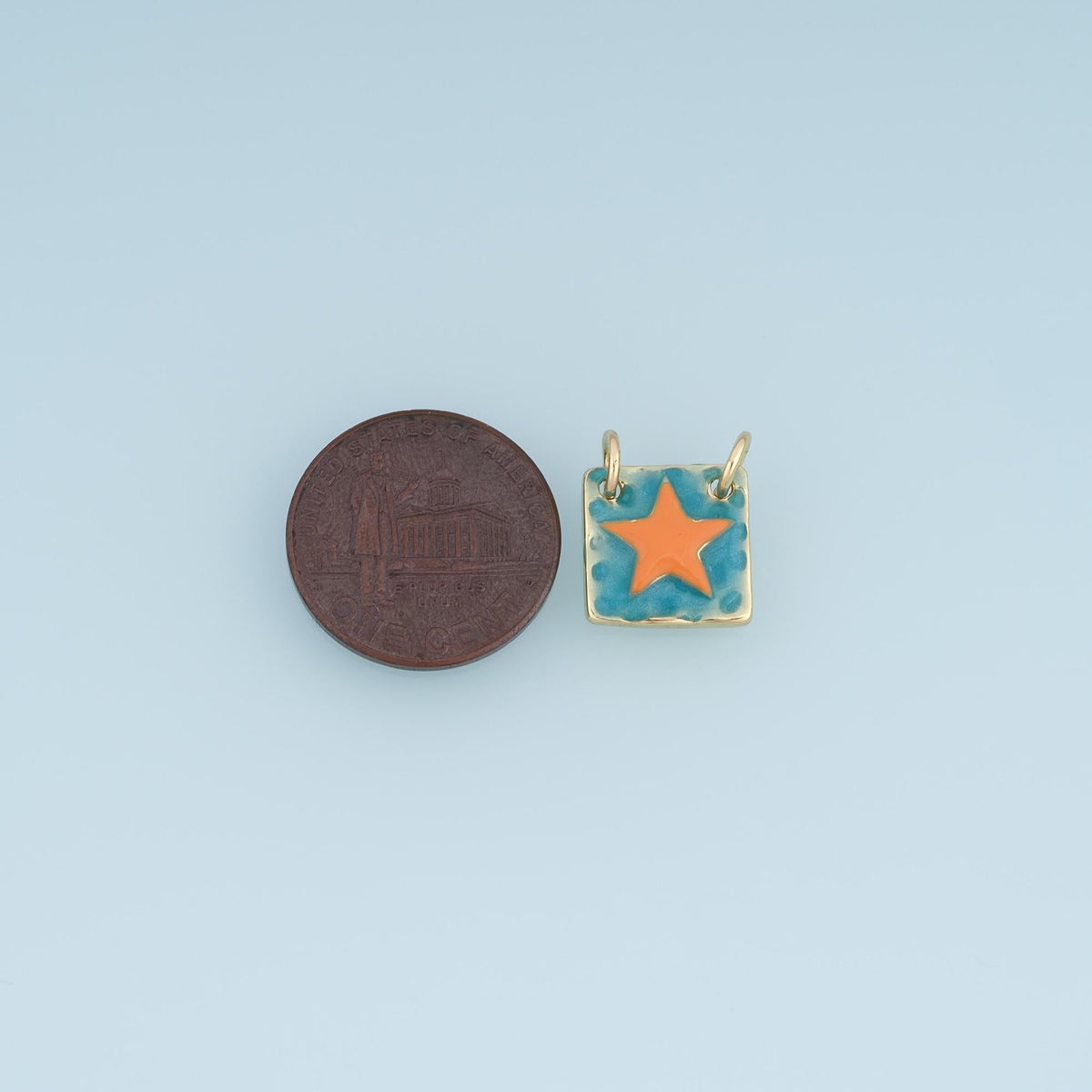 18K Gold Filled Enamel Star Connector for Jewelry Making