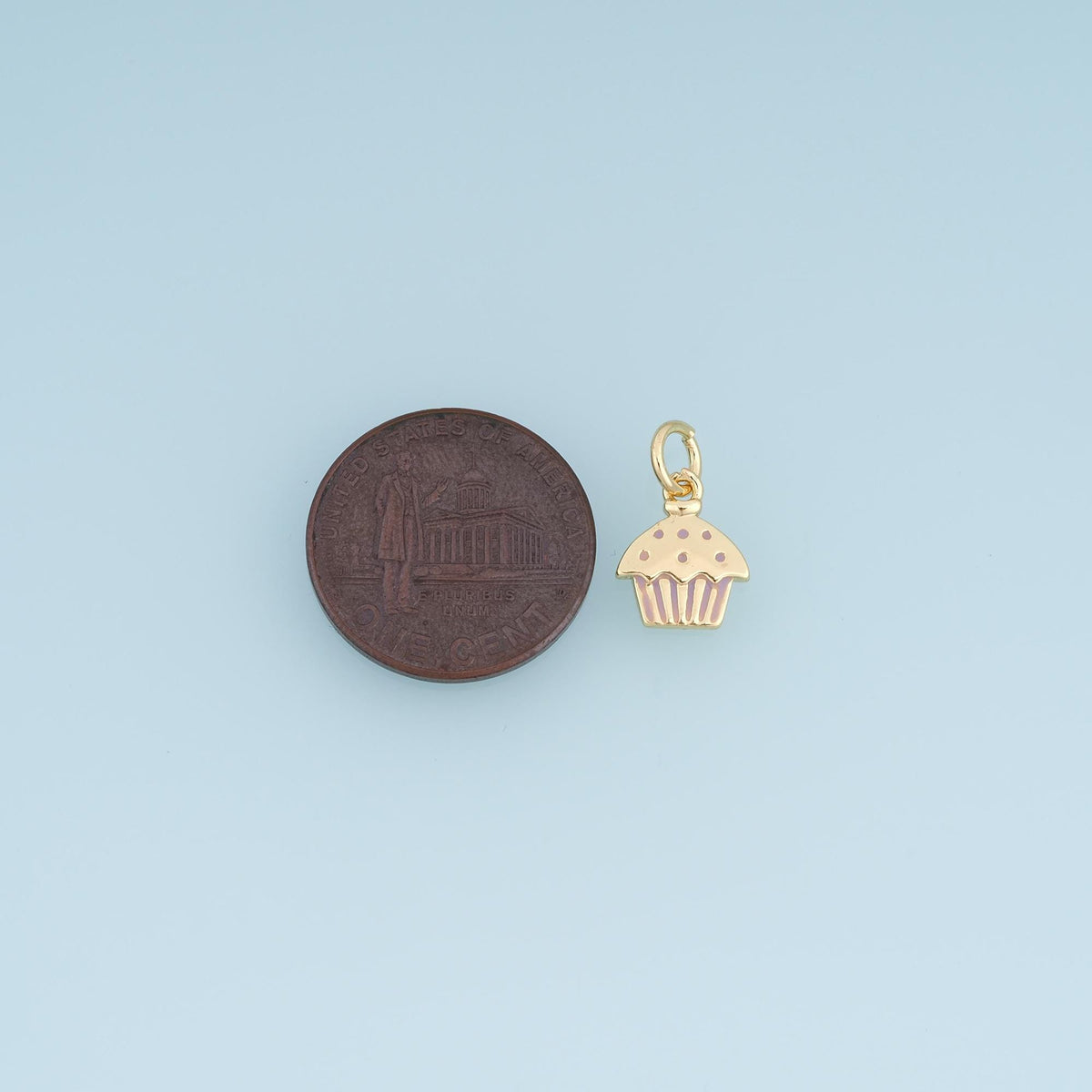 18K Gold Filled Enamel Charm Pendant for Jewelry Making