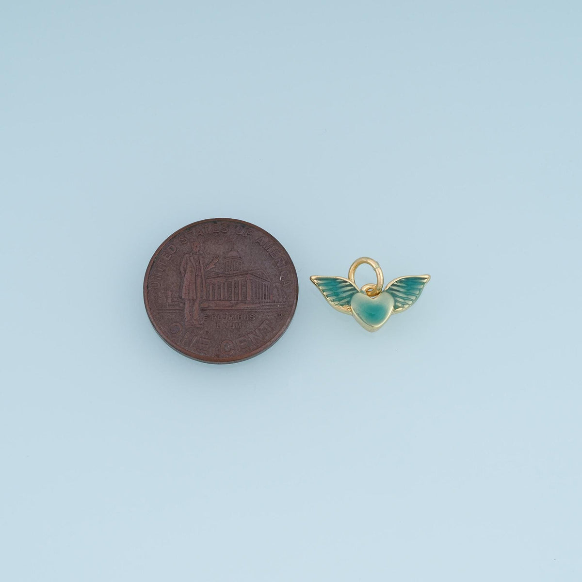 18K Gold Filled Enamel Heart Charm Pendant for Jewelry Making