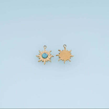 Sun Charm Pendant for Jewelry Making