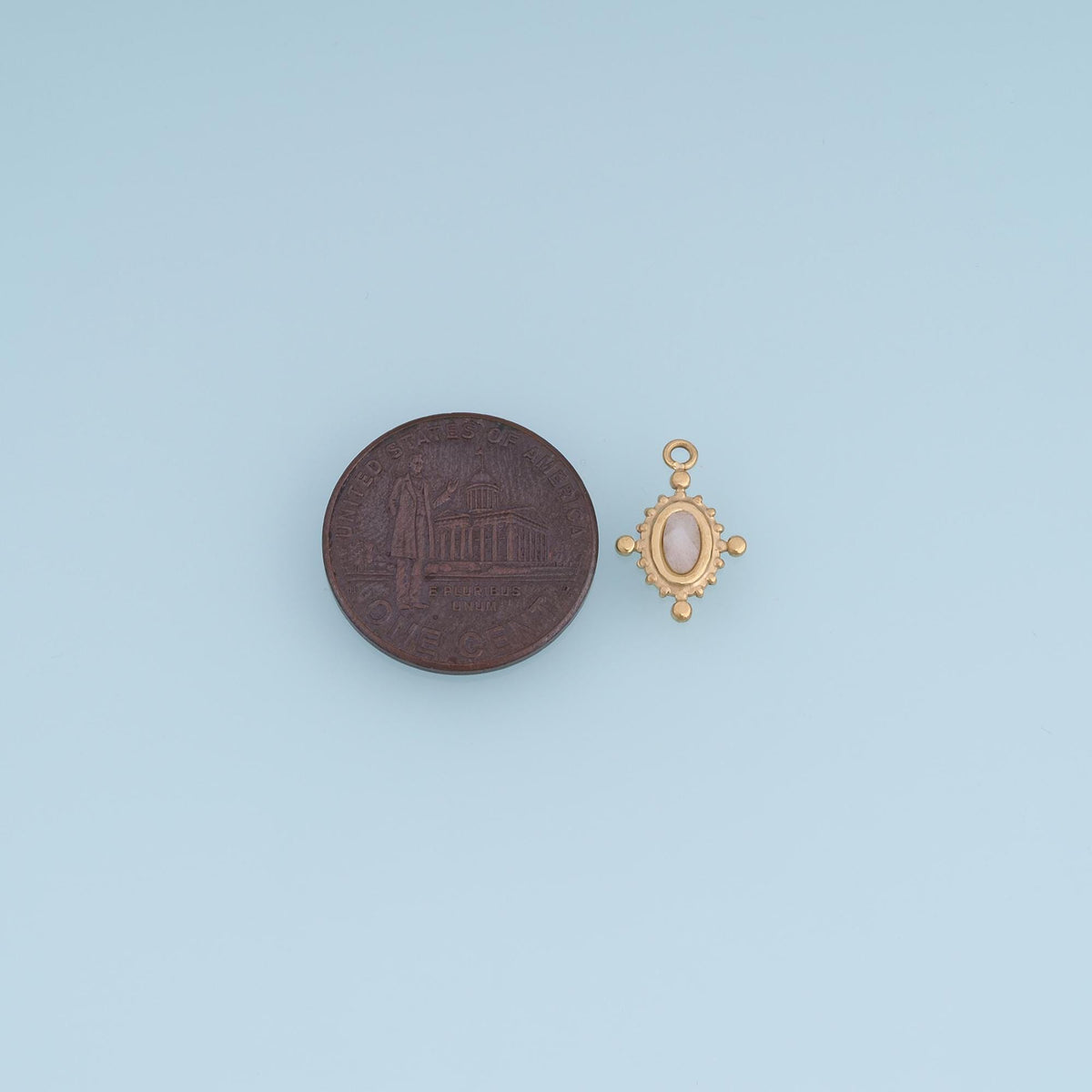 Oval Charm Pendant for Jewelry Making
