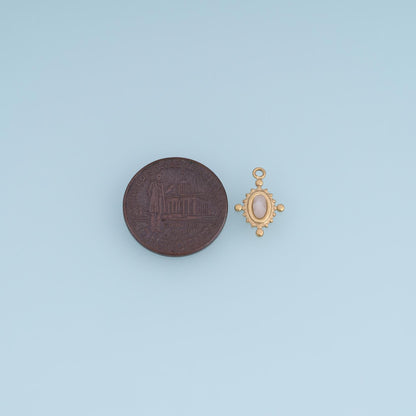 Oval Charm Pendant for Jewelry Making