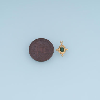 Oval Charm Pendant for Jewelry Making