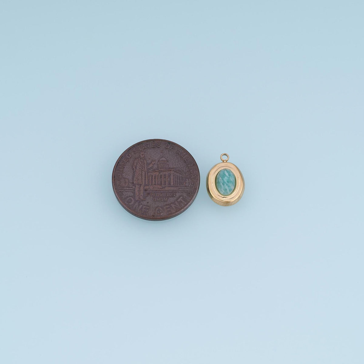 Oval Charm Pendant for Jewelry Making