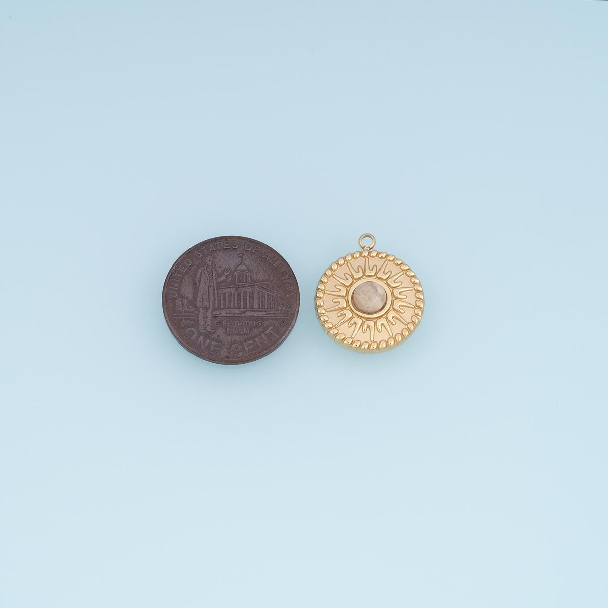 Sun Charm Pendant for Jewelry Making