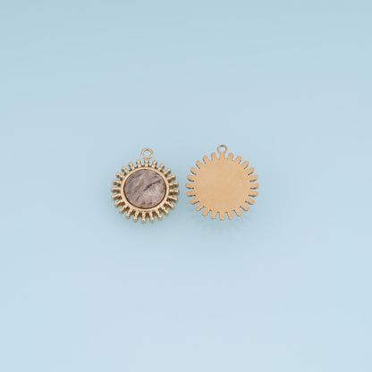 Sun Charm Pendant for Jewelry Making