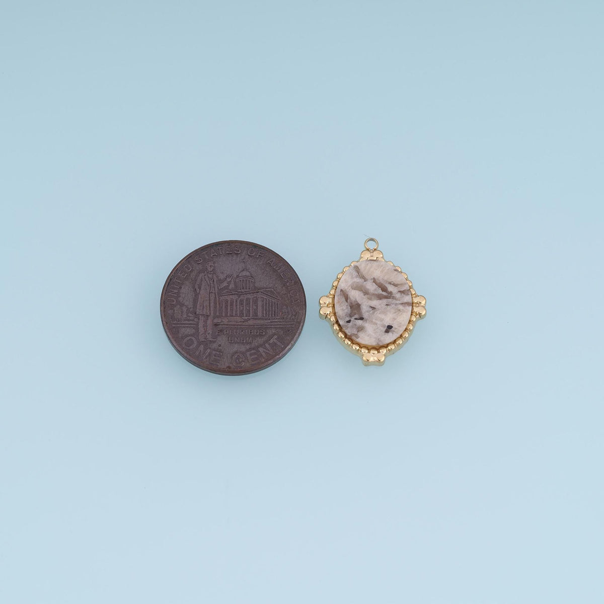 Oval Charm Pendant for Jewelry Making