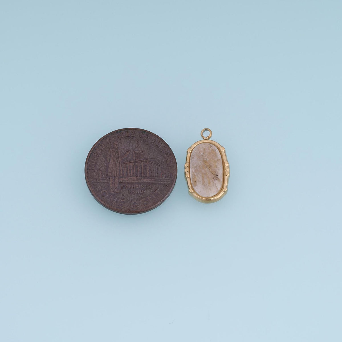 Oval Charm Pendant for Jewelry Making
