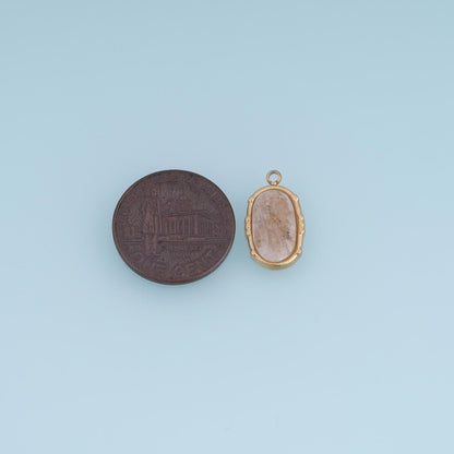 Oval Charm Pendant for Jewelry Making