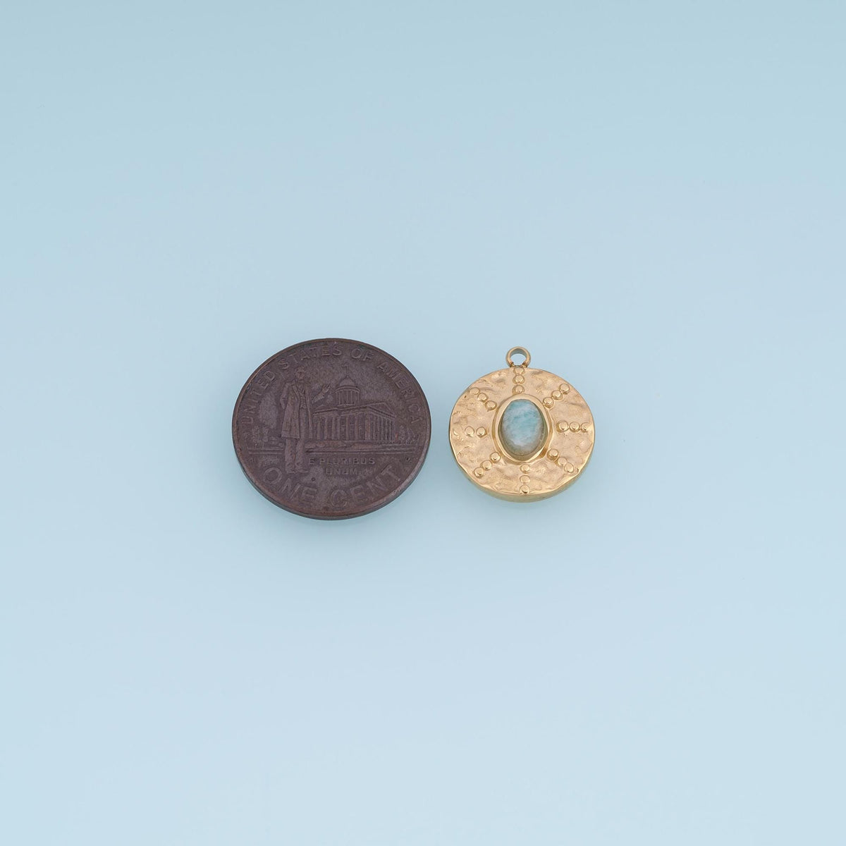 Round Charm Pendant for Jewelry Making