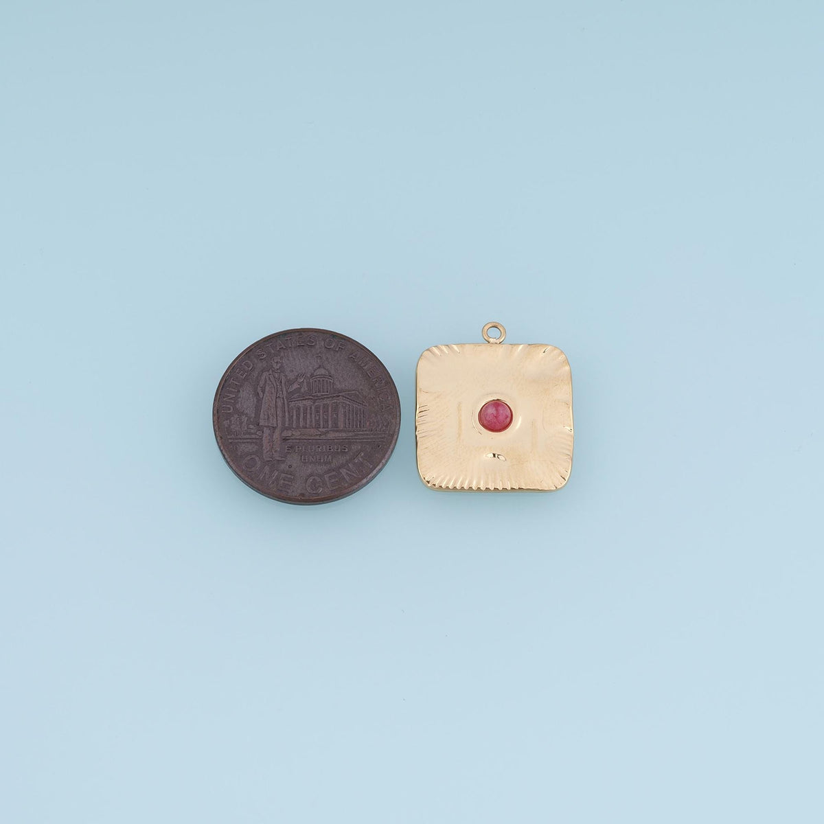 Square Charm Pendant for Jewelry Making