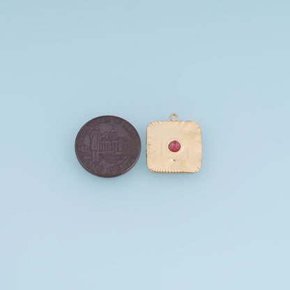 Square Charm Pendant for Jewelry Making