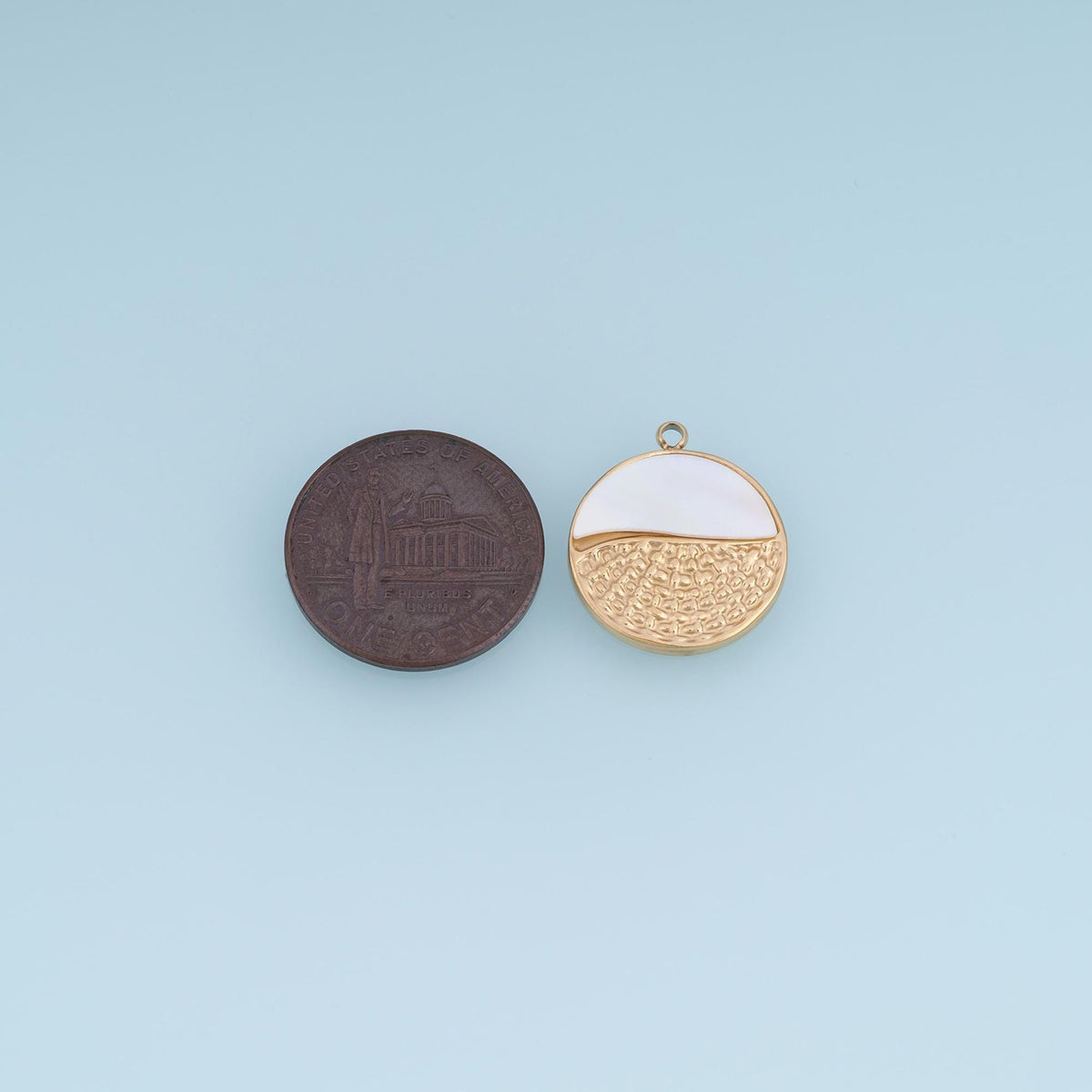 Round Charm Pendant for Jewelry Making
