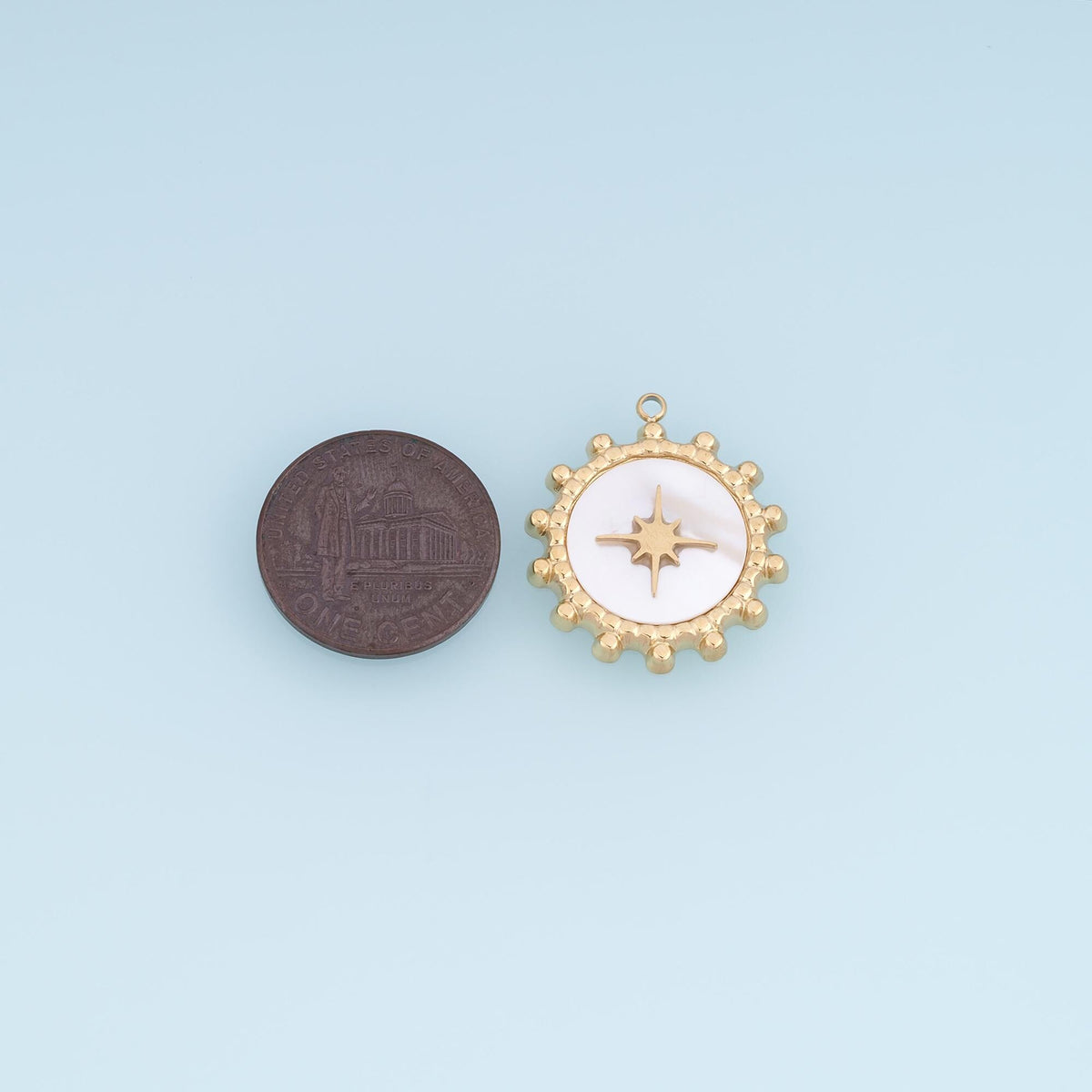 Starburst Charm Pendant for Jewelry Making